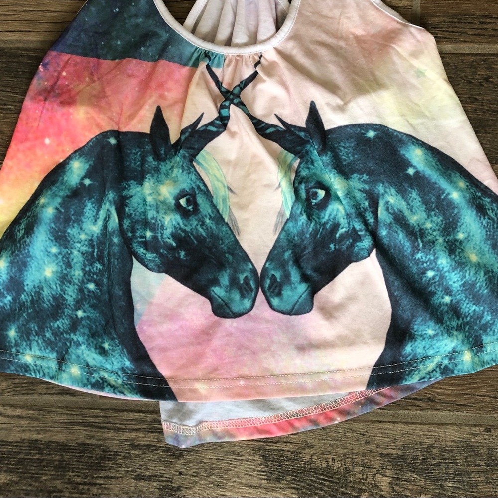 Rat Baby Too Fast Unicorn Love tank top L - Picture 2 of 3
